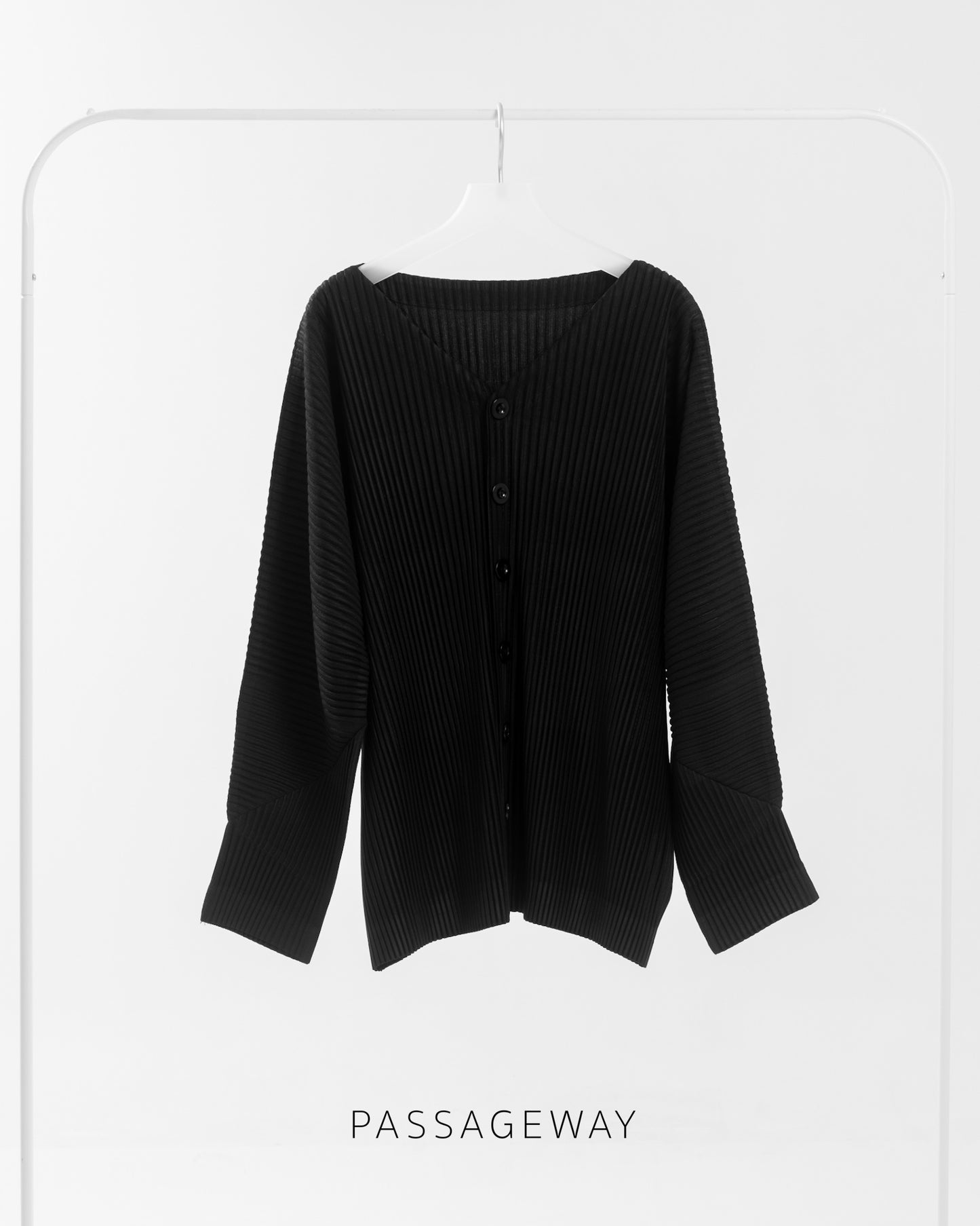 Pleated Cardigan