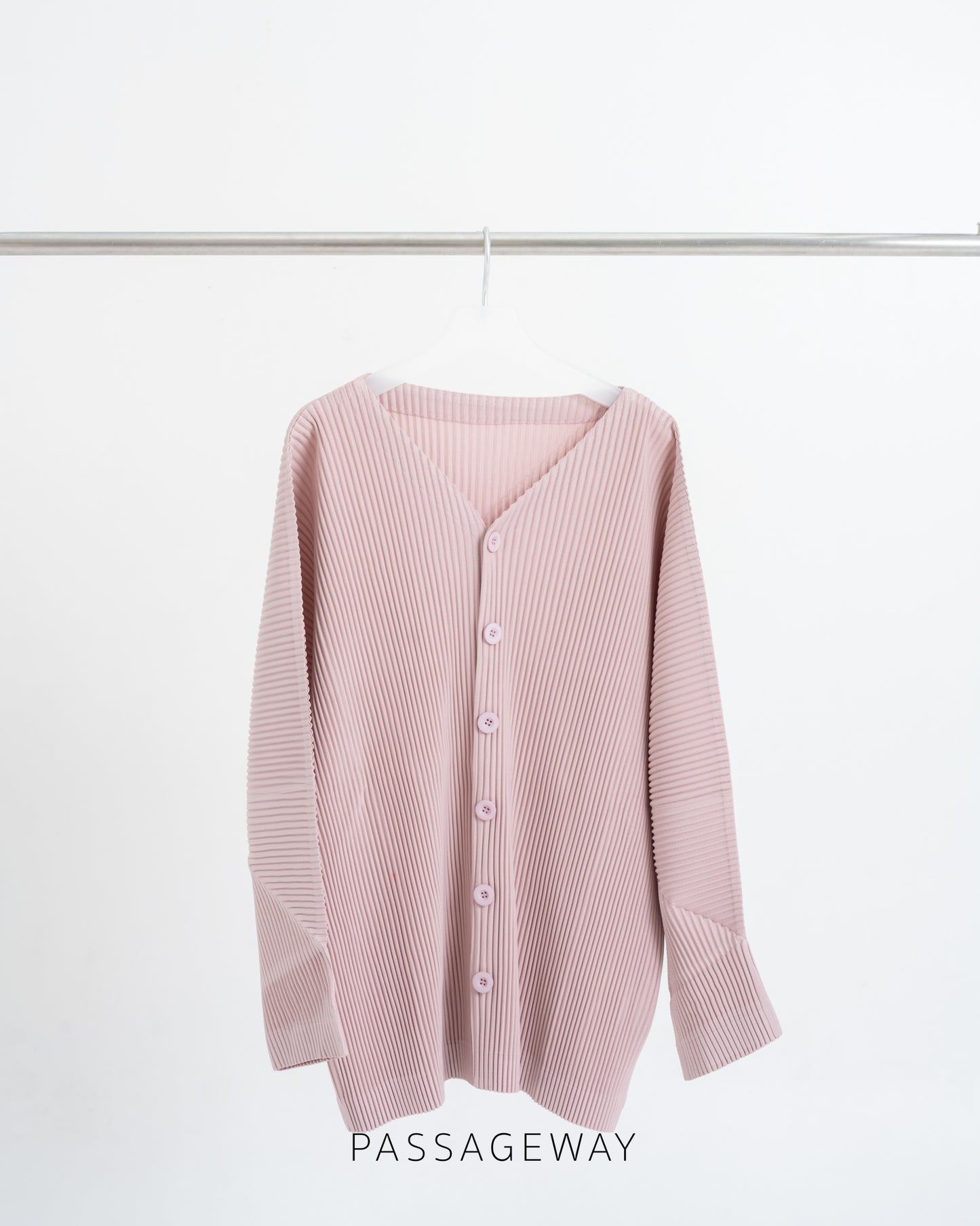 Pleated Cardigan