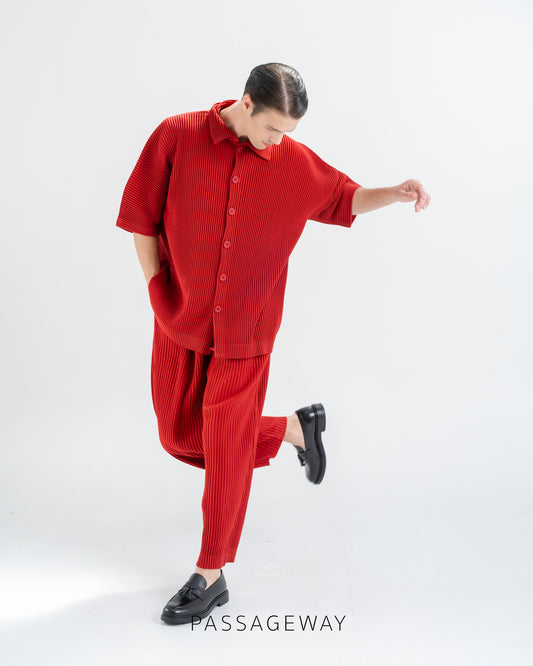 Pleated Oversized Shirt