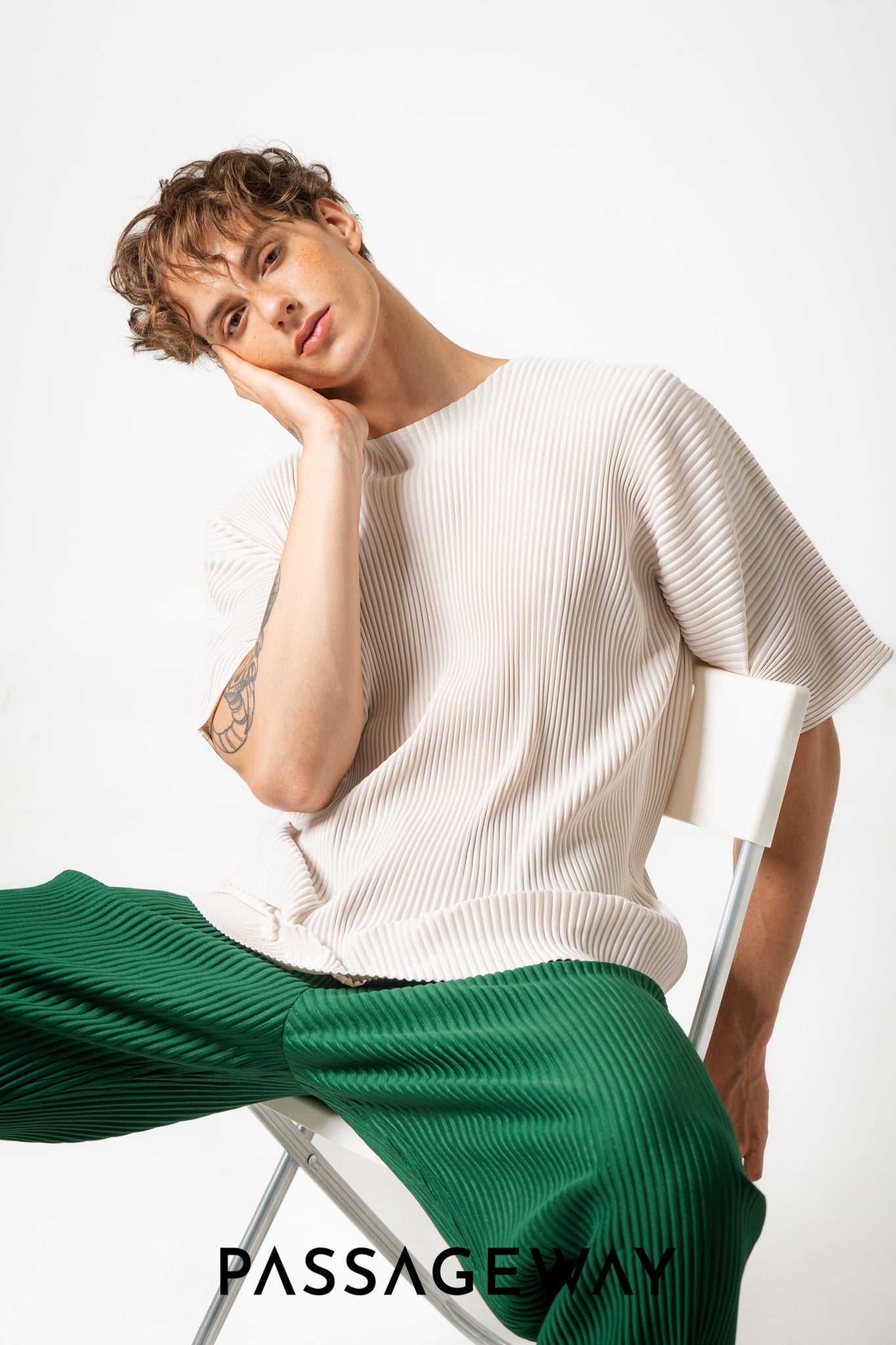 Pleated Regular T-Shirt