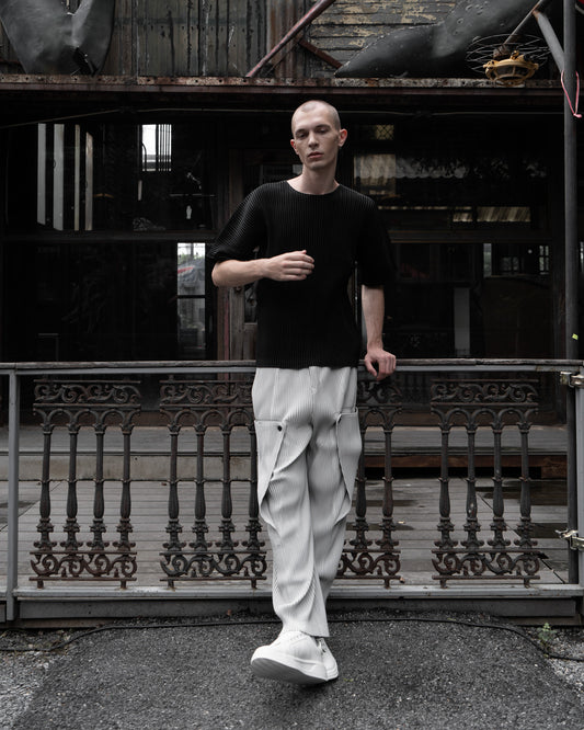 Pleated Button Trousers