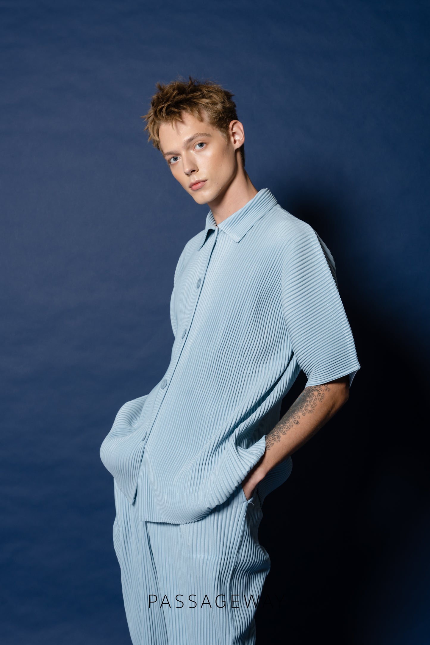 Pleated Oversized Shirt